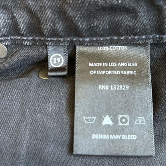 GRLFRND Denim The Amara Maxi Pencil Jean Skirt Back Slit Washed Black Revolve 29 - Picture 8 of 10